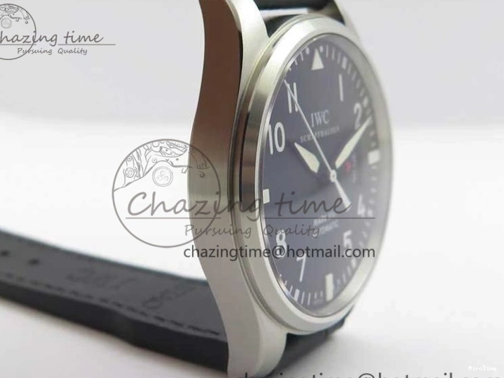MIROTIME 0723 Affordable Mark XVII IW326501 FKF 1:1 Best Edition Black Dial on Black Leather Strap 7131